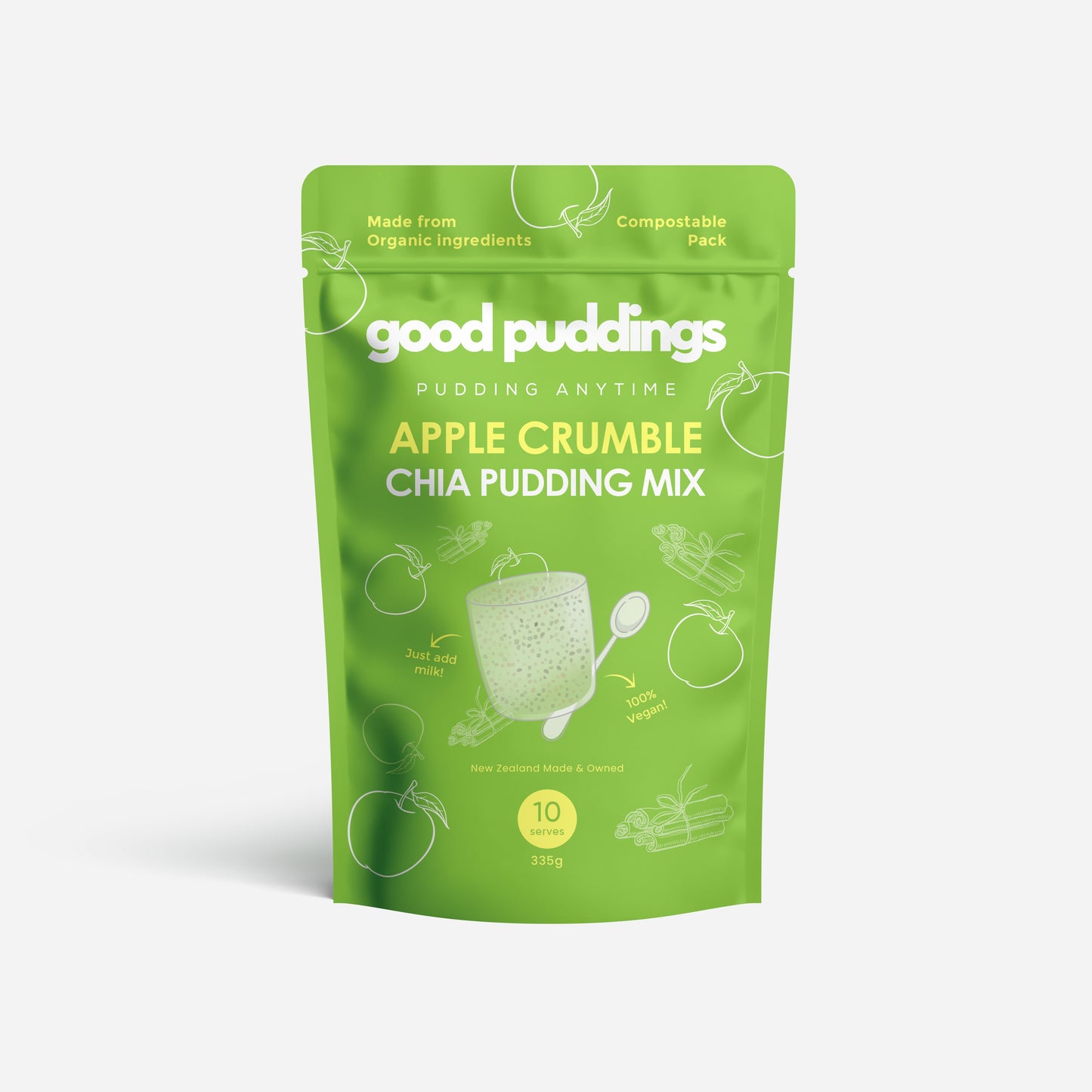 Apple Crumble Chia Pudding Mix - vegan from Good Puddings - Gets yours for $24.90! Shop now at The Riverside Pantry