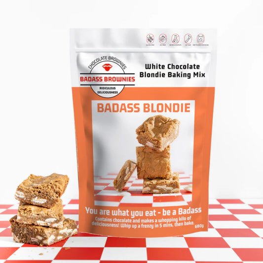 Brownie Baking Mix - BLONDIE - baking from Badass Brownies - Gets yours for $22! Shop now at The Riverside Pantry