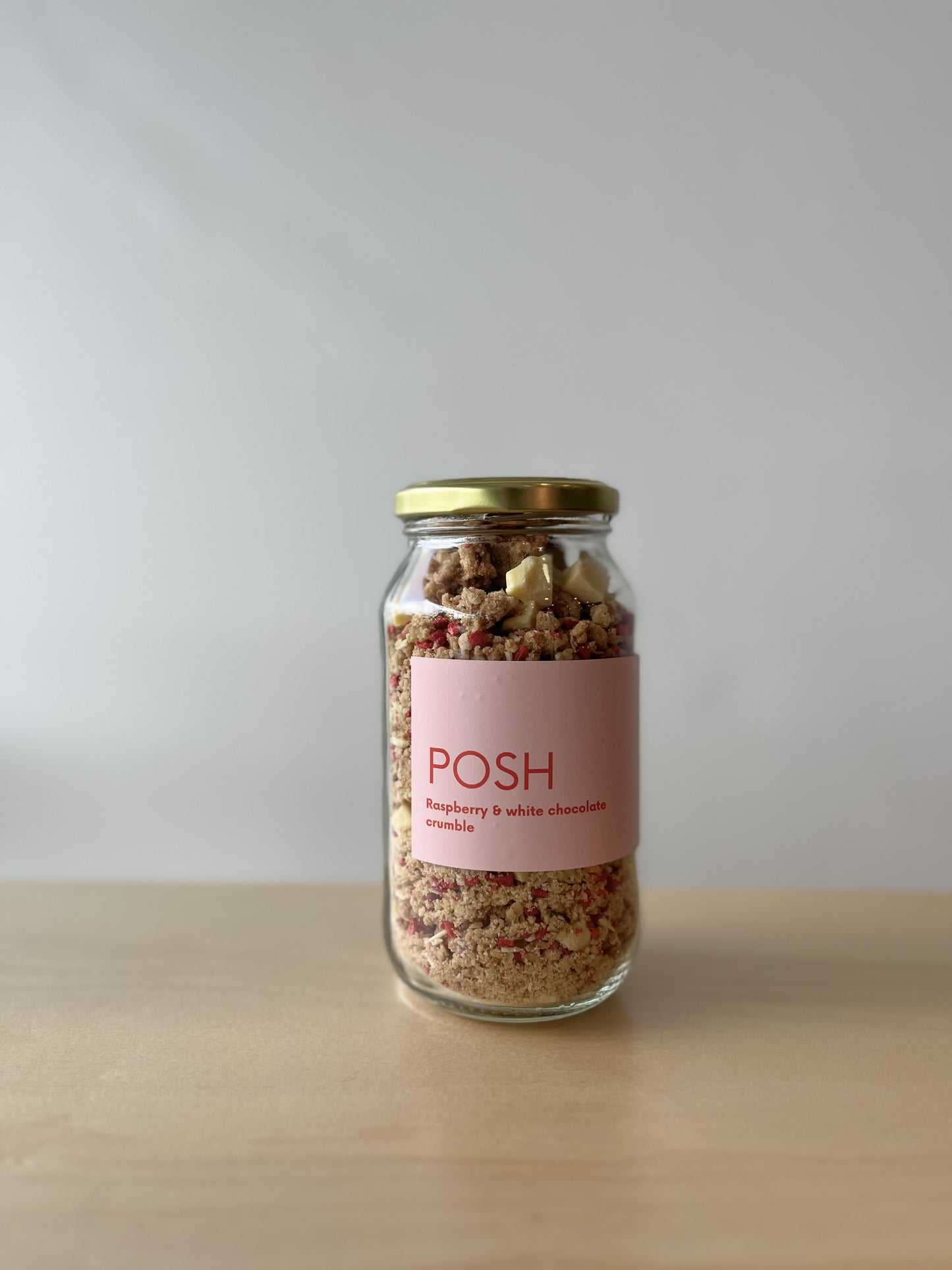 Raspberry &  White Chocolate Crumble 250g - General from Posh Porridge - Gets yours for $15! Shop now at The Riverside Pantry