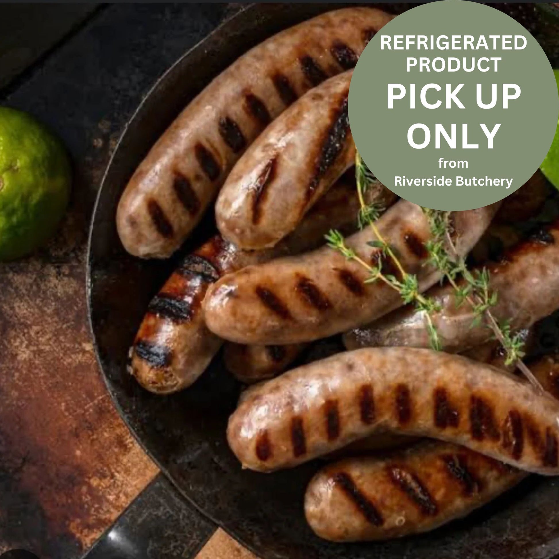 Angus Beef Sausages - Herb & Garlic - fresh meat from Riverside Butchery - Gets yours for $12.95! Shop now at The Riverside Pantry