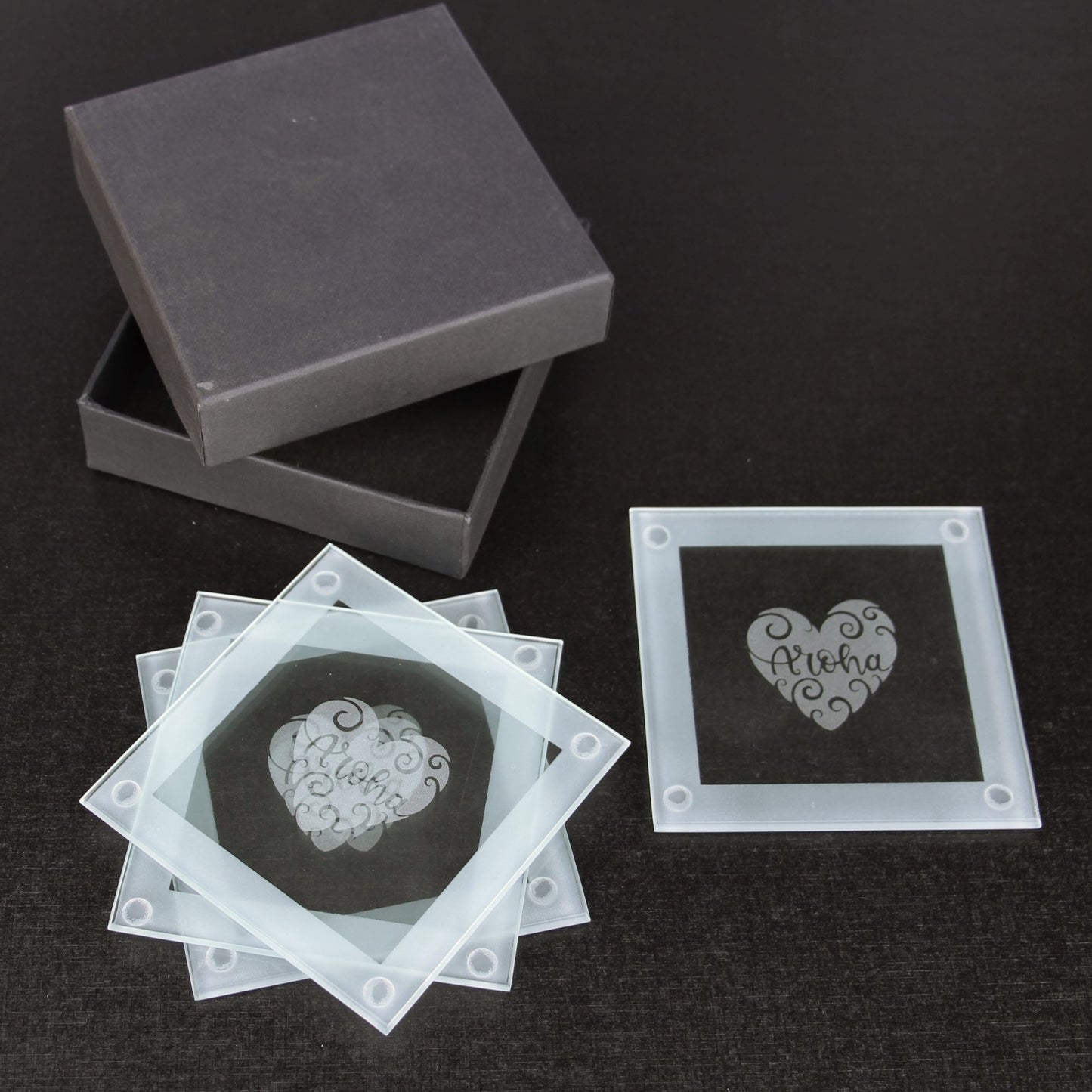 Etched Glass Coasters - Giftware from Etch Cetera - Gets yours for $25! Shop now at The Riverside Pantry