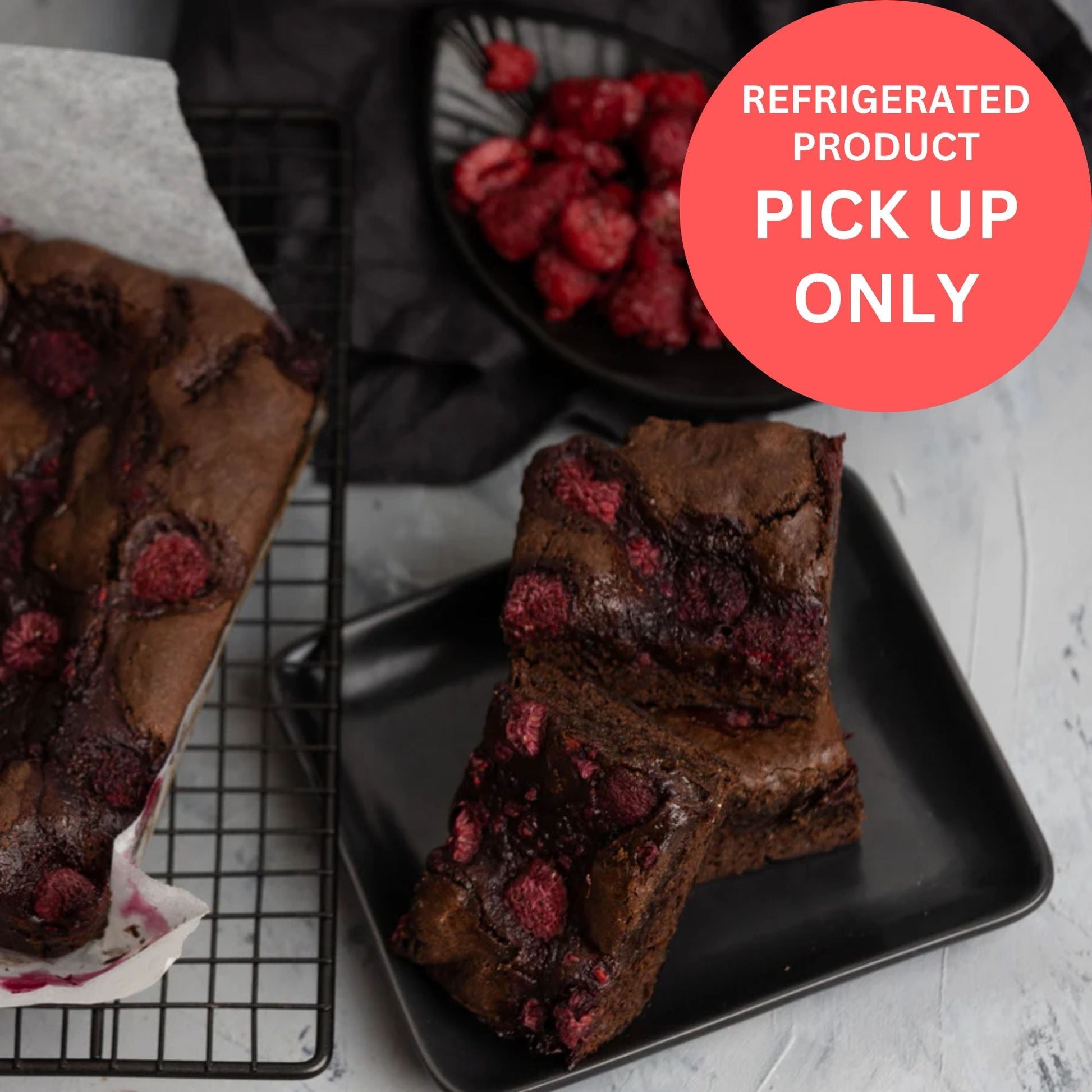 Raspberry Brownie - VEGAN - snack from Badass Brownies - Gets yours for $6! Shop now at The Riverside Pantry