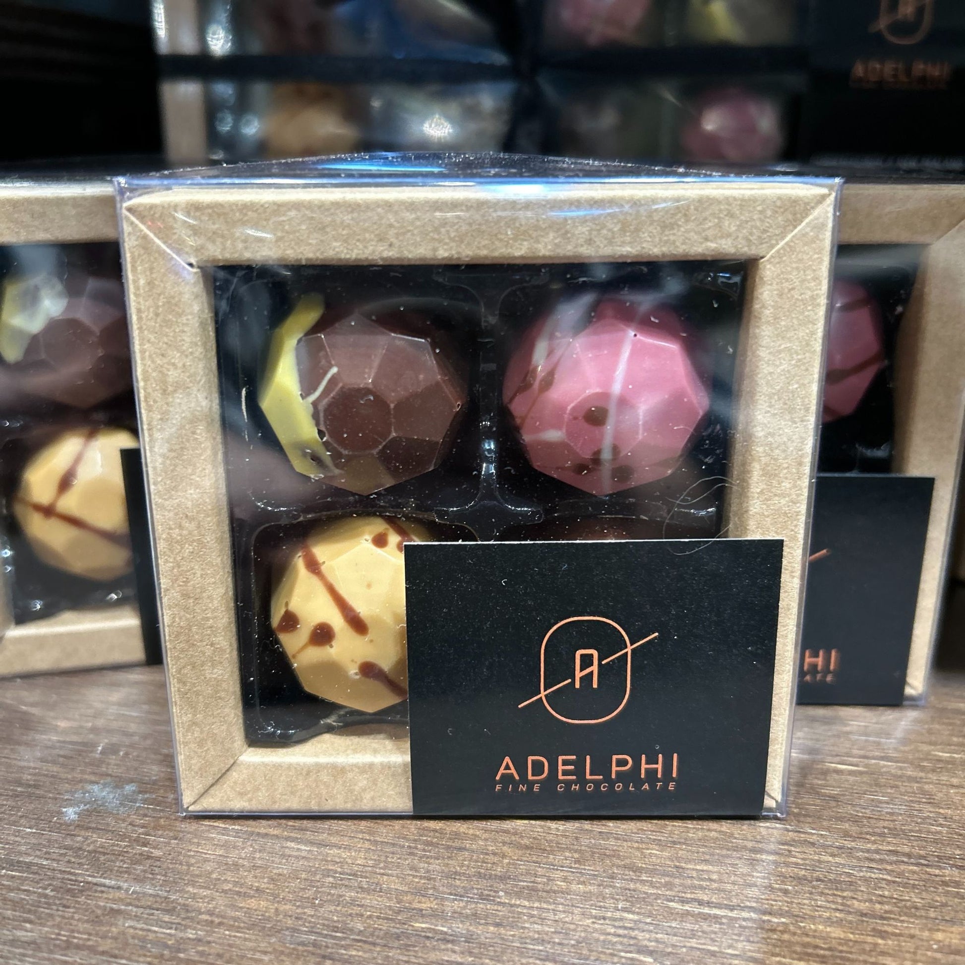 Assorted Chocolates 4-Box - confectionery from Adelphi Fine Chocolate - Gets yours for $13.50! Shop now at The Riverside Pantry