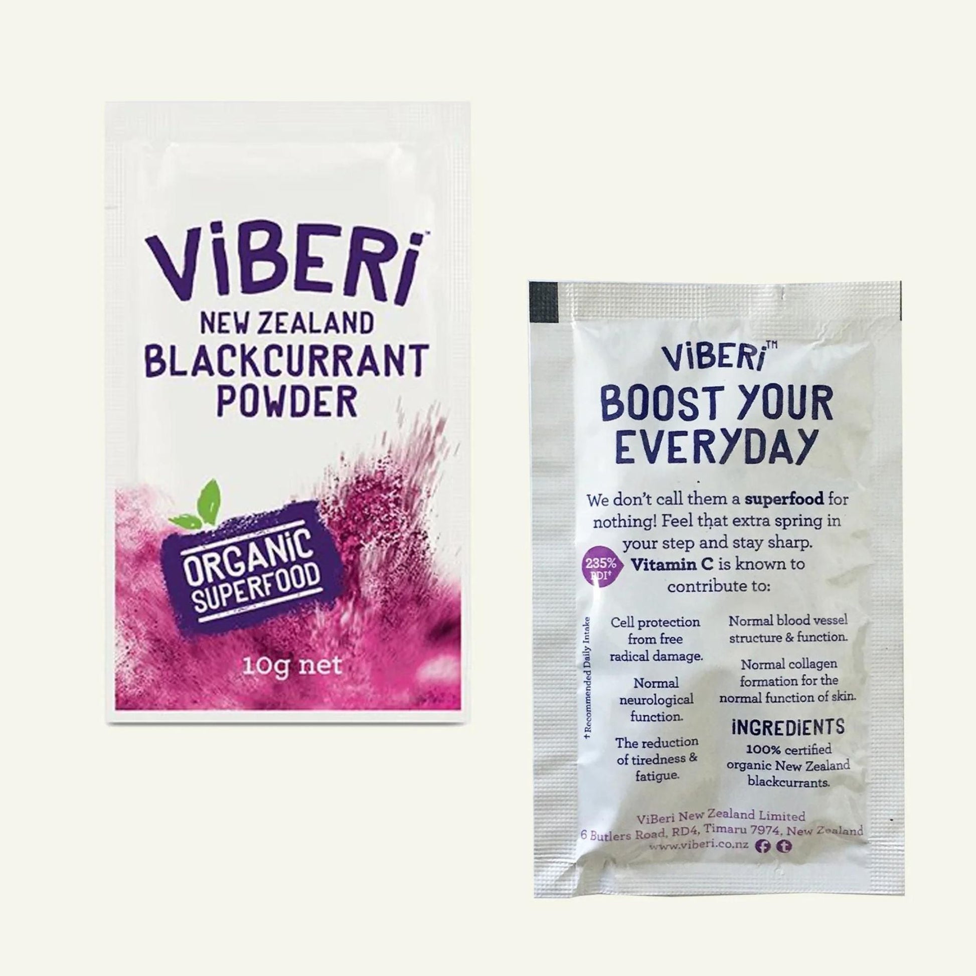 Organic Blackcurrant Powder 50g (5 x Sachets) - beverage from ViBERi - Gets yours for $9.90! Shop now at The Riverside Pantry