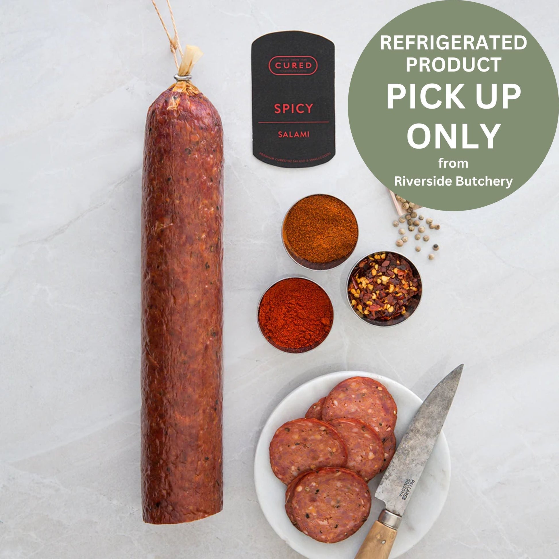 Salami (Cured) - General from Riverside Butchery - Gets yours for $22! Shop now at The Riverside Pantry