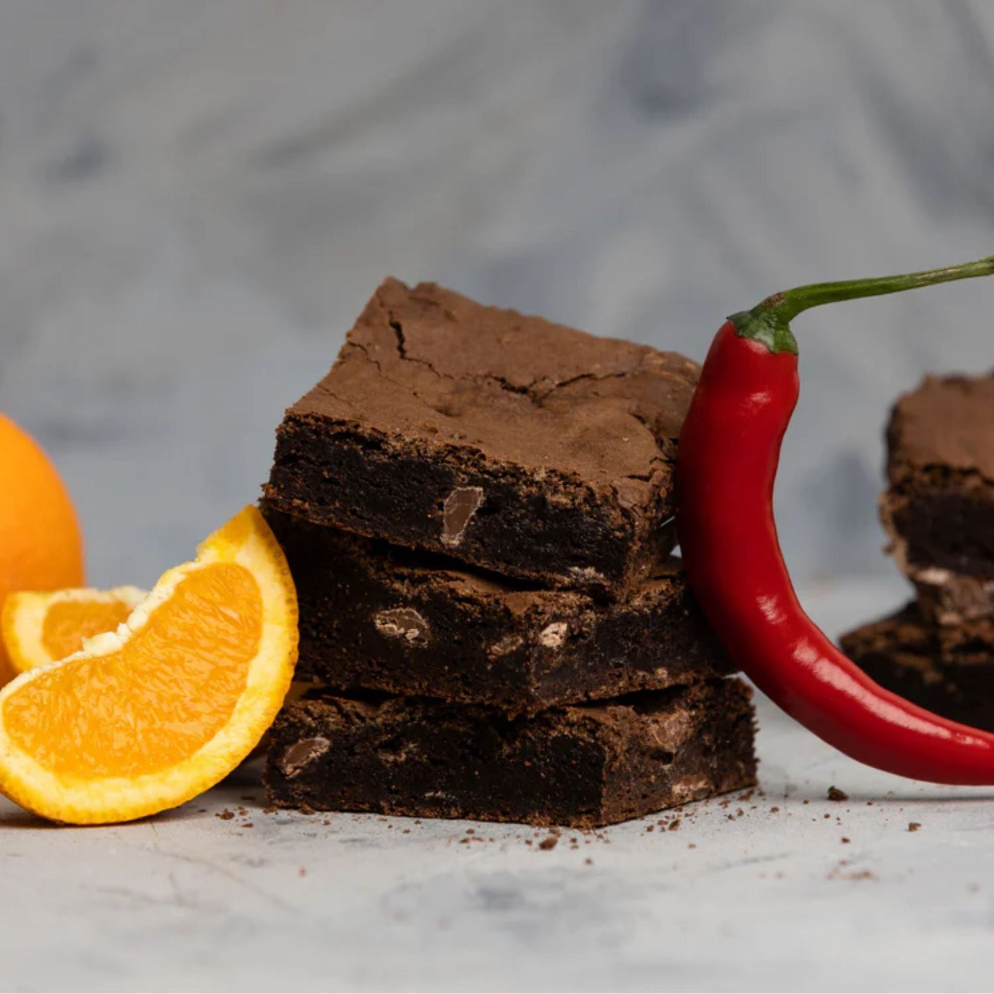 Orange & Chilli Brownie - snack from Badass Brownies - Gets yours for $6! Shop now at The Riverside Pantry