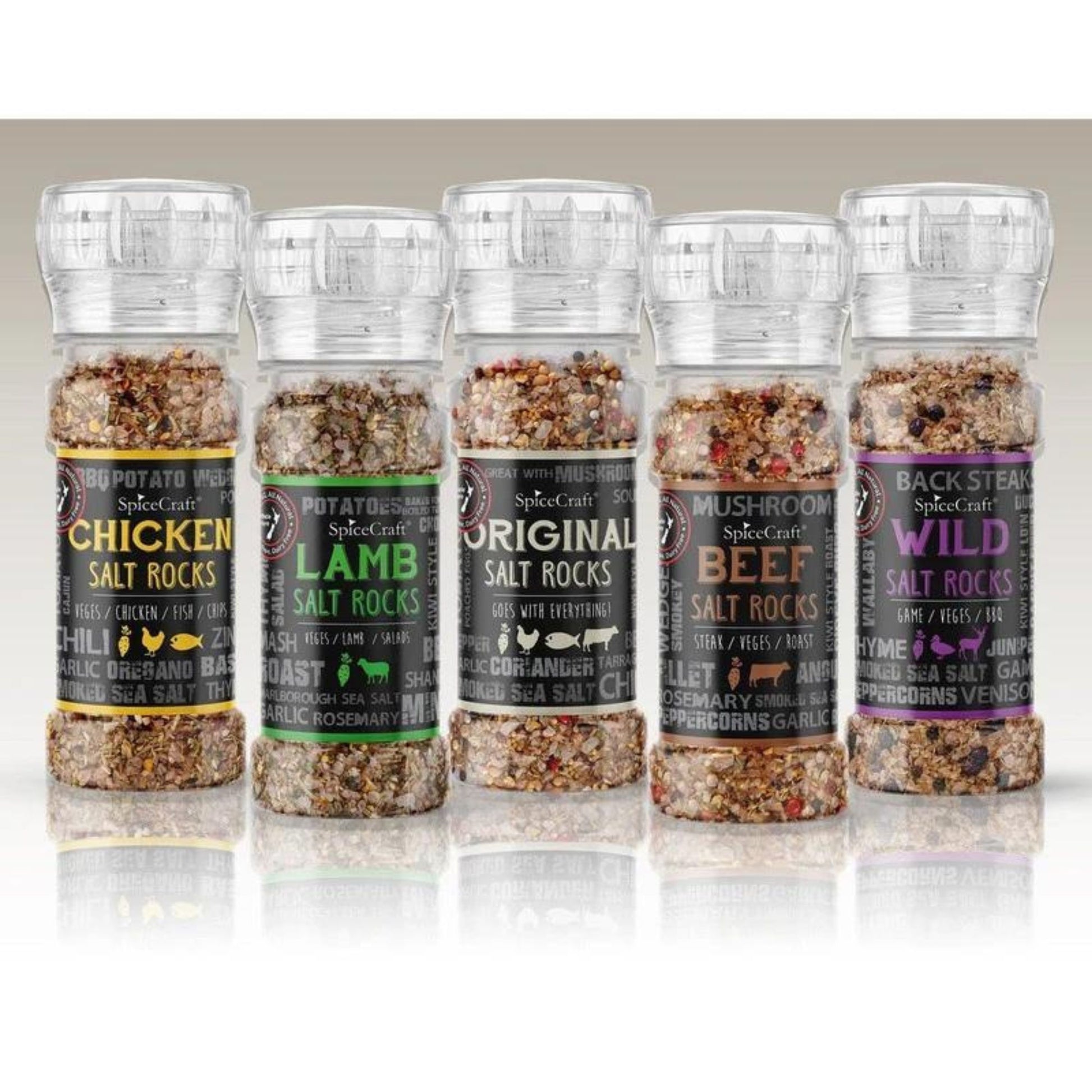 2 Piece Salt Rocks Grinder Pack - condiment from Spicecraft - Gets yours for $20! Shop now at The Riverside Pantry