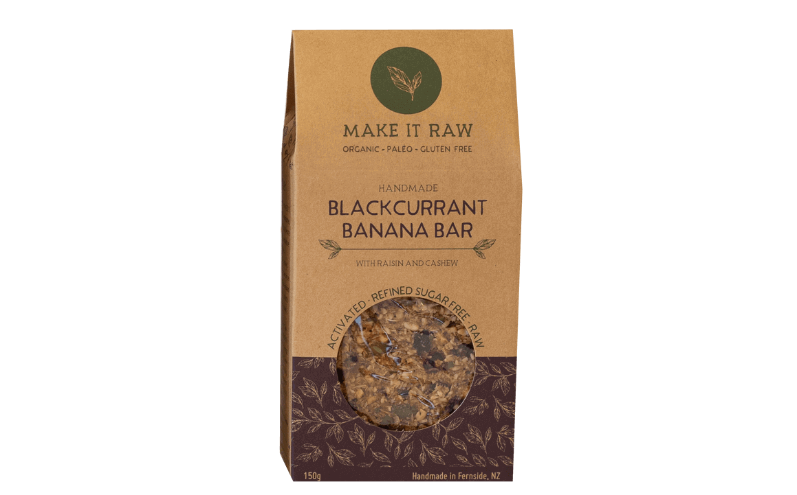 Blackcurrant Banana Bar - snack from Make It Raw - Gets yours for $13.00! Shop now at The Riverside Pantry