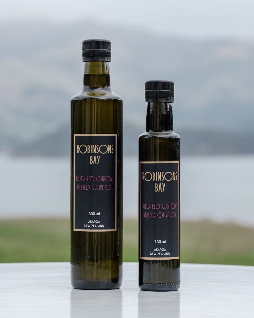 Fried Red Onions Infused Olive Oil  500ml bottle - oil from Robinsons Bay - Gets yours for $39! Shop now at The Riverside Pantry