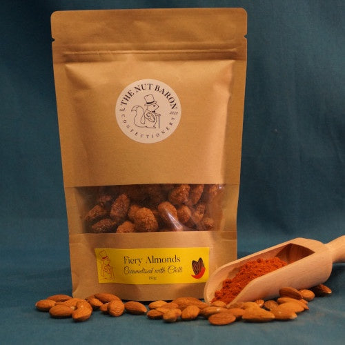 Fiery Almonds - Caramelised with Chilli - confectionery from Nut Baron - Gets yours for $10.90! Shop now at The Riverside Pantry