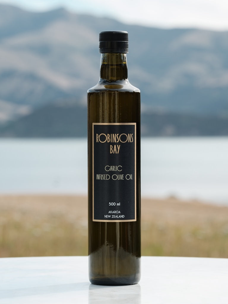 Garlic Infused Olive Oil 500ml - oil from Robinsons Bay - Gets yours for $39! Shop now at The Riverside Pantry