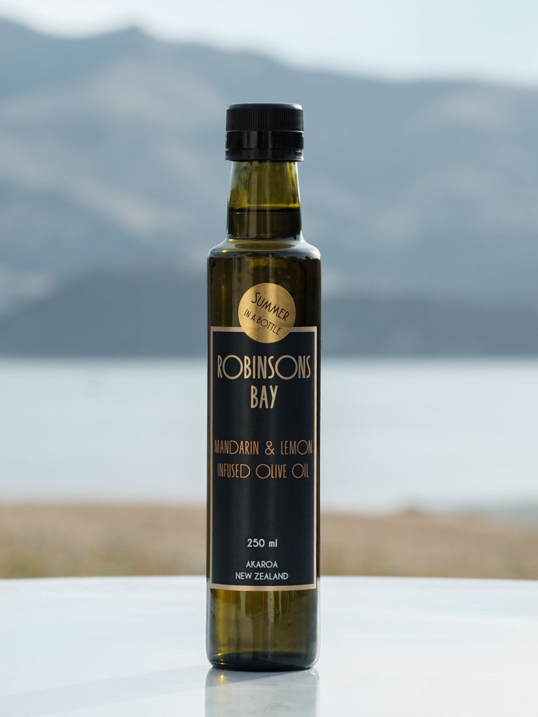 Mandarin & Lemon Infused Olive oil 250ml - oil from Robinsons Bay - Gets yours for $21.00! Shop now at The Riverside Pantry