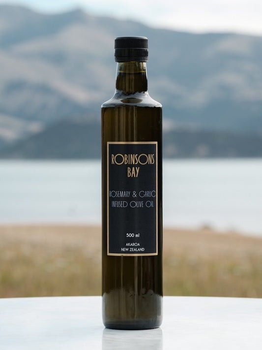 Rosemary & Garlic Infused Olive Oil 500ml - oil from Robinsons Bay - Gets yours for $39! Shop now at The Riverside Pantry