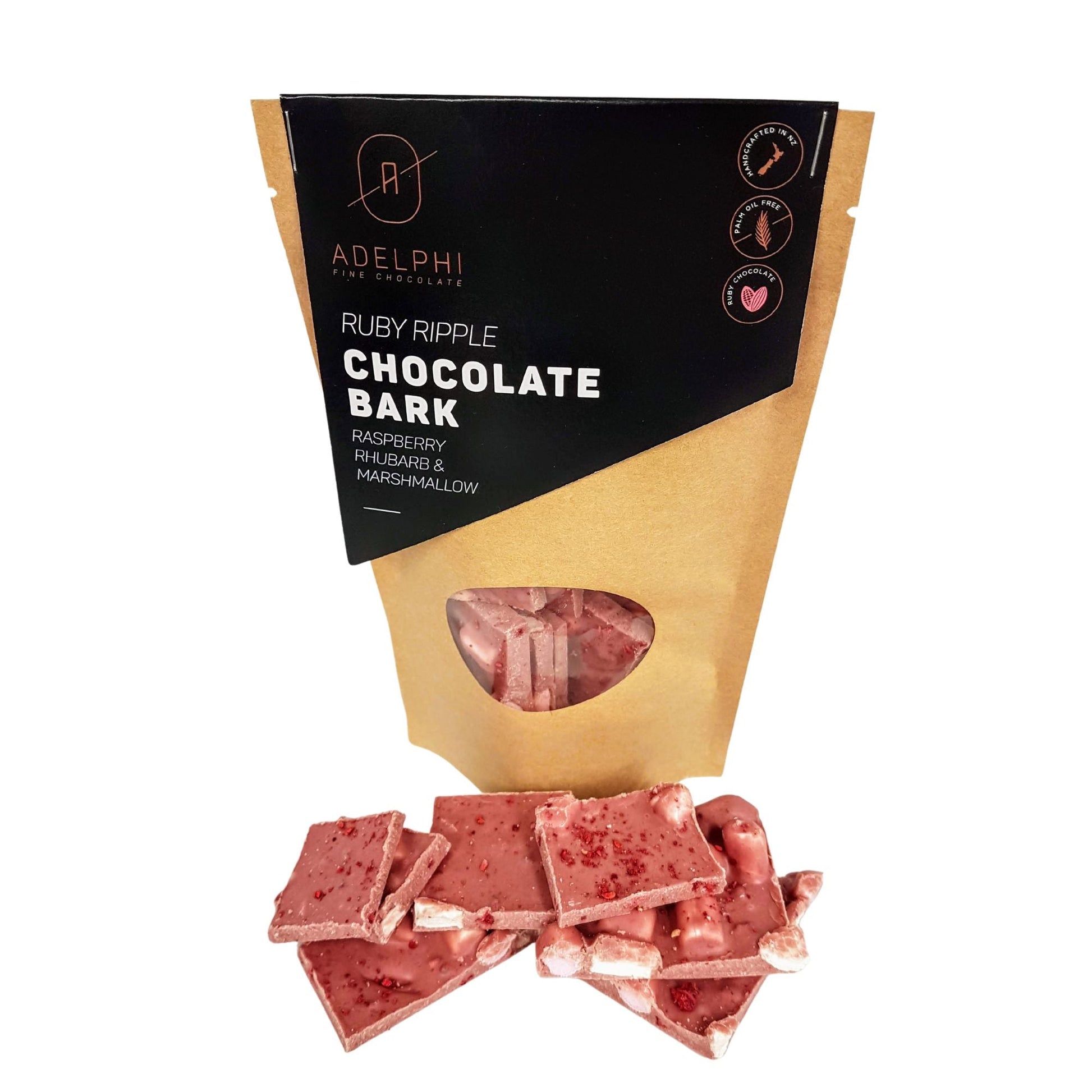 Chocolate Bark Ruby Ripple - confectionery from Adelphi Fine Chocolate - Gets yours for $14! Shop now at The Riverside Pantry