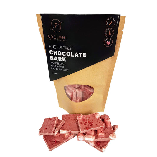 Chocolate Bark Ruby Ripple - confectionery from Adelphi Fine Chocolate - Gets yours for $14! Shop now at The Riverside Pantry