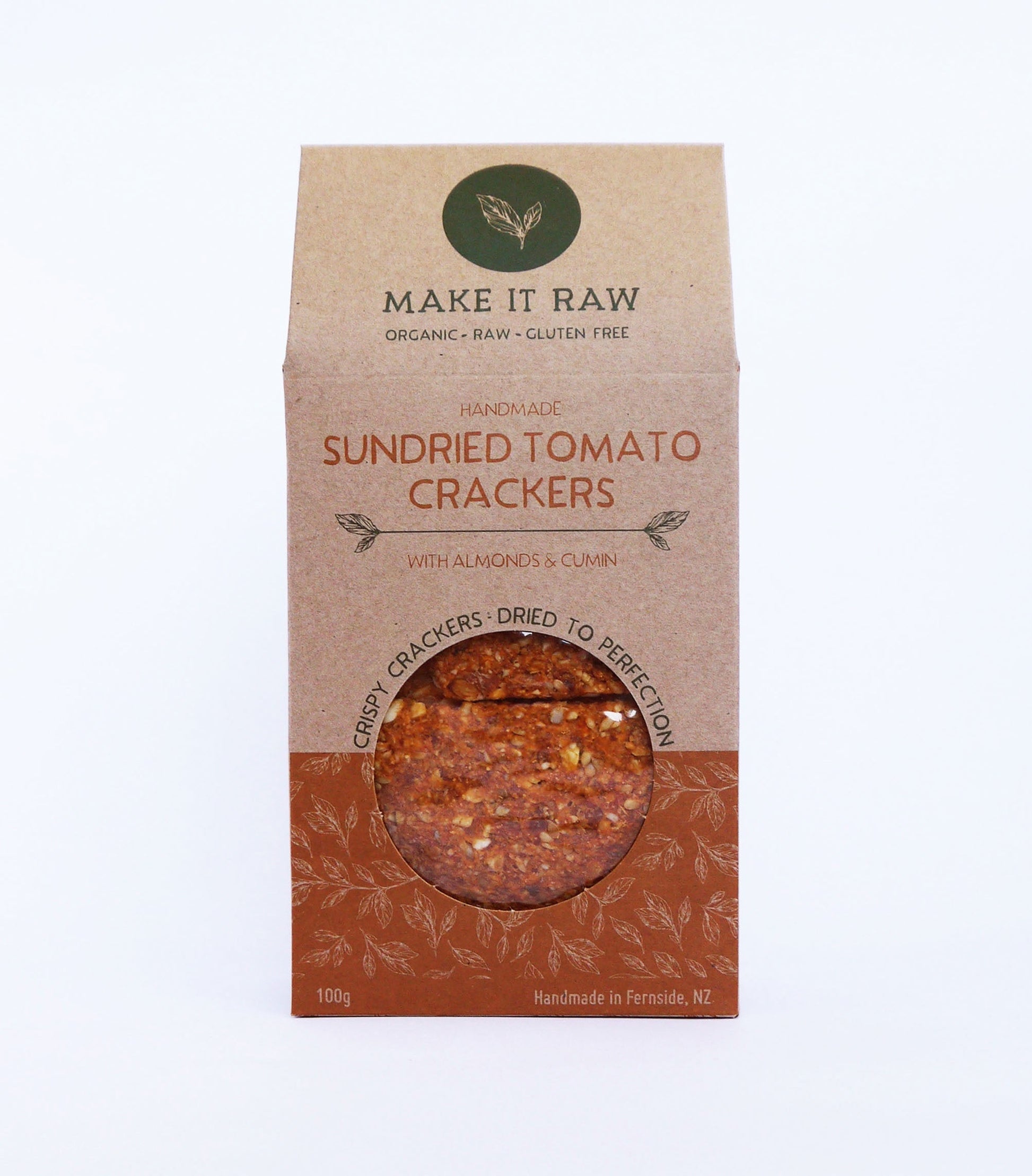 Sundried Tomato Crackers - snack from Make It Raw - Gets yours for $9.90! Shop now at The Riverside Pantry